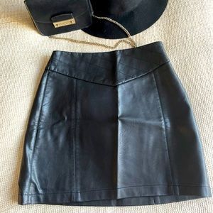 Zara Faux Leather Mini Skirt